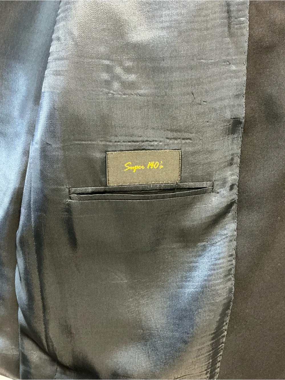 Hickey Freeman Dark Navy Two-Button Sport Coat